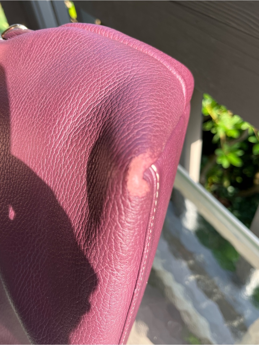 Dooney and Bourke top-Handle Satchel in Plum with Detachable Strap - Picture 3 of 6